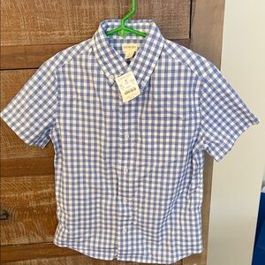 NWT Crewcuts Blue and White Checkered Boys Shirt